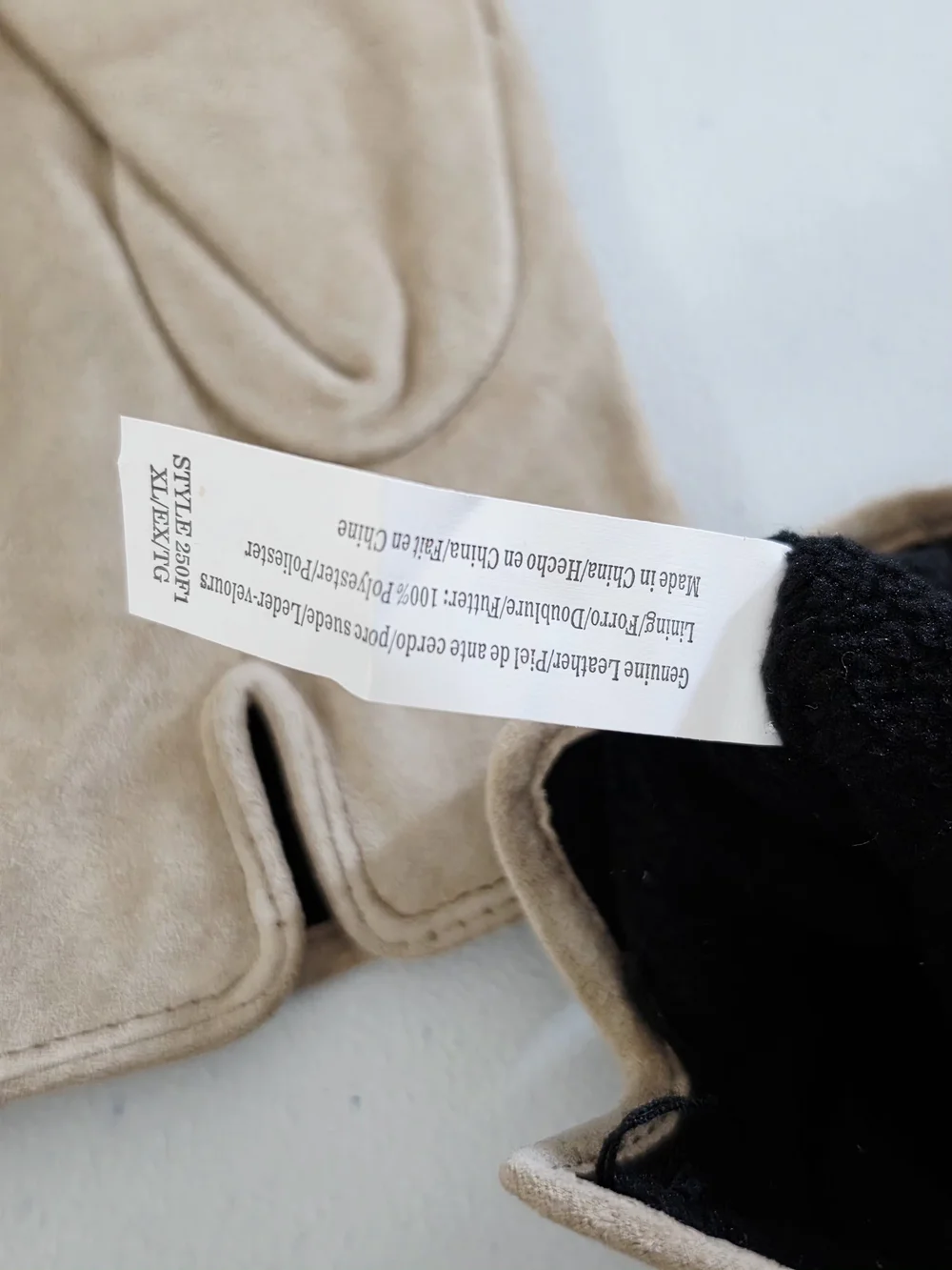 Vintage Suede Women's Gloves Size XL